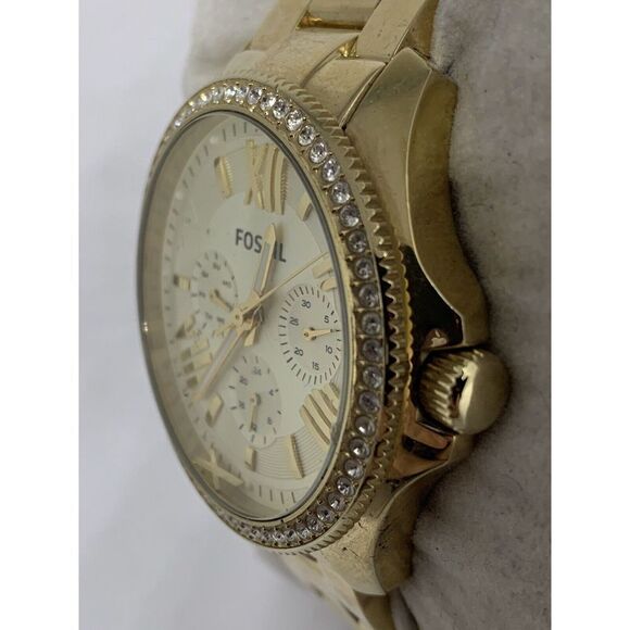 Fossil AM4482 Women's Stainless Steel Analog Champagne Dial Quartz Watch AA458 - Picture 3 of 11